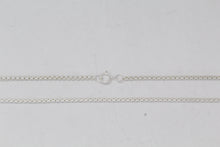 Load image into Gallery viewer, Sterling Silver, 1.8mm Width / Length, 24 Inch Rounded Box Chain with 6.0mm Width / Length by 1.4mm Thick, Smooth Spring Ring Clasp. Quantity Per Pack: 1 Piece.