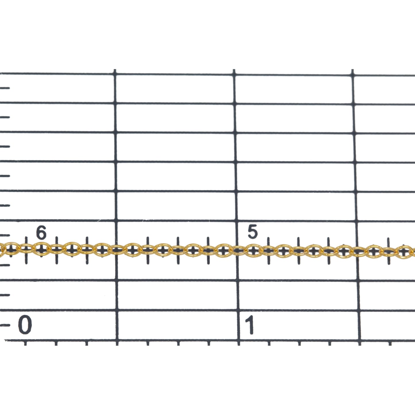14kt Gold Filled 1.5mm width by 2.0mm length, Cable Chain. Price per: 1 Foot.