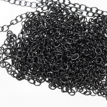 Load image into Gallery viewer, Sterling Silver Black Diamond Finish 1.5mm Width by 2.0mm Length, Cable Chain. Price per: 1 Foot.