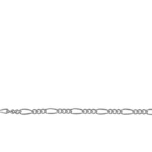 Load image into Gallery viewer, Chain by Foot. Sterling Silver Three 1.4mm Width by 1.8mm Length Curb Links Followed by 1.7mm Width by 3.8mm Length Long Link, Figaro Chain. Price per: 1 Foot.