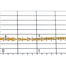 Load image into Gallery viewer, 14kt Gold Filled Three of 1.7mm Width by 2.5mm Length Links Followed by 1.7mm Width by 4.6mm Length Long Link, Figaro Chain. Price per: 1 Foot.
