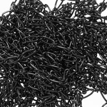 Load image into Gallery viewer, Sterling Silver Black Diamond Finish 1.7mm Width by 3.5mm Length Smooth Oval Curb Link Connected By 1.3mm Width by 1.7mm Length Circle Link, Figaro Chain. Price per: 1 Foot.