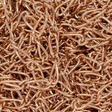 Load image into Gallery viewer, 14kt Gold Filled - Rose Gold 1.7mm Width by 3.5mm Length Smooth Oval Curb Link Connected By 1.3mm Width by 1.7mm Length Smooth Smaller Link, Figaro Chain. Price per: 1 Foot.