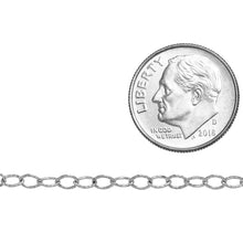 Load image into Gallery viewer, Sterling Silver 2.7mm Width by 3.9mm Length Flat Corrugated Cable Chain. Price per: 1 Foot.