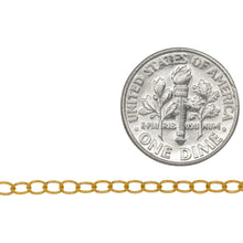 Load image into Gallery viewer, 14kt Gold Filled 2.5mm Width by 3.2mm Length, Cable Chain. Price per: 1 Foot.