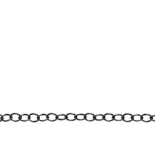 Load image into Gallery viewer, Sterling Silver Black Diamond Finish 2.5mm Width by 3.2mm Length, Cable Chain. Price per: 1 Foot.