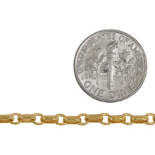 Load image into Gallery viewer, 14kt Gold Filled 2.4mm Width by 4.0mm Length Oval Rolo Link Followed by 3.1mm Closed Ring, Oval Rolo Chain. Price per: 1 Foot.