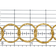 Load image into Gallery viewer, 14kt Gold Filled - Rose Gold Plated 15.65mm Width / Length Hammered Circle Chain. Price per: 1 Foot.