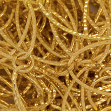 Load image into Gallery viewer, 14kt Gold Filled 21.6mm Width by 42.5mm Length, Hammered Oval Link with 8.2mm Width / Length Closed ring, Long and Short Chain. Price per: 1 Foot.