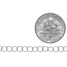 Load image into Gallery viewer, Sterling Silver 3.4mm Width / Length Twisted Round Circle Chain. Price per:1 Foot.