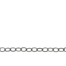 Load image into Gallery viewer, Chain by Foot. Sterling Silver Oxidized 2.4mm Width by 3.3mm Length, Twisted Cable Chain. Price per: 1 Foot.