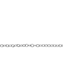 Load image into Gallery viewer, Chain by Foot. Sterling Silver 2.0mm Width by 2.4mm Length, Hammered Cable Chain. Price per: 1 Foot.