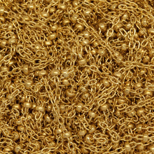 Load image into Gallery viewer, 14kt Gold Filled 1.1mm Width by 1.8mm Length Cable Chain With 1.8mm Gold Filled Roundel Beads, Satellite Chain. Price per: 1 Foot.