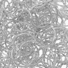 Load image into Gallery viewer, Sterling Silver 17.0mm Width / Length Smooth Circle Link Followed by 19.0mm Width / Length Twisted Circle Link, Circle Chain. Price per: 1 Foot.