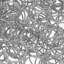 Load image into Gallery viewer, Sterling Silver Oxidized 17.0mm Width / Length Smooth Circle Link Followed by 19.0mm Width / Length Twisted Circle Link, Circle Chain. Price per: 1 Foot.