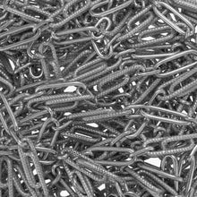 Load image into Gallery viewer, Sterling Silver Oxidized One 5.0mm Width by 13.0mm Length Smooth Elongated Link Connected to 4.0mm width by 7.0mm length Smooth Oval Links Followed by 5.5mm Width by 18.0mm Length Textured Paper Clip Link, Long and Short Chain. Price per: 1 Foot.