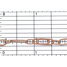 Load image into Gallery viewer, 14kt Gold Filled - Rose Gold One 5.0mm Width by 13.0mm Length Smooth Elongated Link Connected to 4.0mm width by 7.0mm length Smooth Oval Links Followed by 5.5mm Width by 18.0mm Length Textured Paper Clip Link, Long and Short Chain. Price per: 1 Foot.