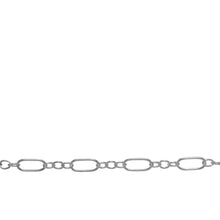 Load image into Gallery viewer, Chain by Foot. Sterling Silver 2.5mm Width by 5.3mm Length Larger Oval Link follwed by Three 1.8mm Width by 2.0mm Length Smaller Oval Links, Long and Short Chain. Price per: 1 Foot.