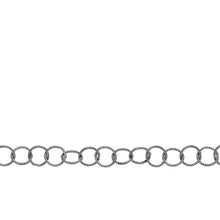 Load image into Gallery viewer, Sterling Silver Black Diamond Finish 5.0mm Width / Length Twisted Circle Chain. Price per: 1 Foot.