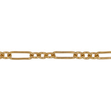 Load image into Gallery viewer, Chain by Foot. 14kt Gold Filled Three 3.2mm Width by 3.9mm Length Small Smooth Oval Links Followed by 3.2mm Width by 8.9mm Length Smooth Elongated Link, Long and Short Chain. Price per: 1 Foot.