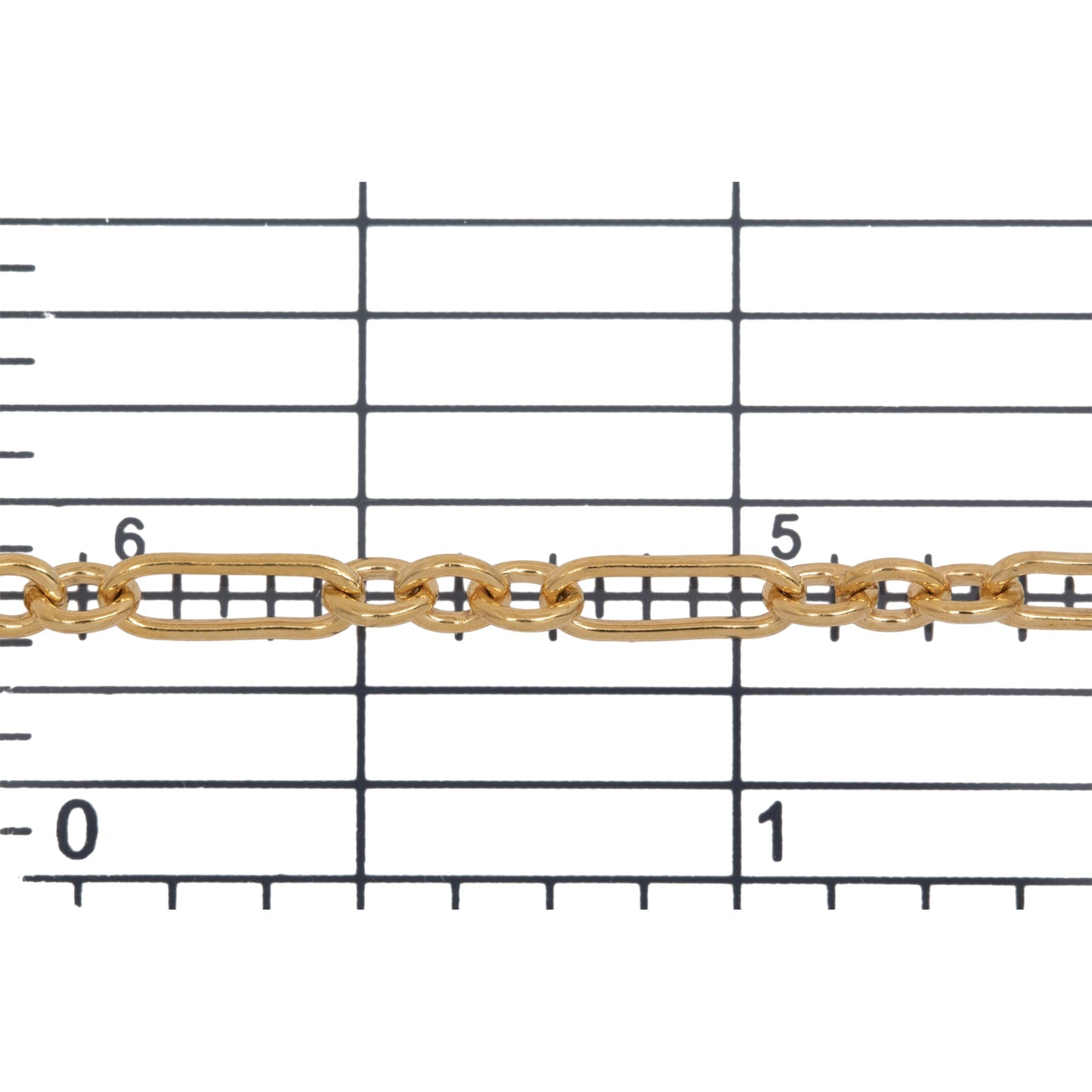 14kt Gold Filled Three 3.2mm Width by 3.9mm Length Small Smooth Oval Links Followed by 3.2mm Width by 8.9mm Length Smooth Elongated Link, Long and Short Chain. Price per: 1 Foot.