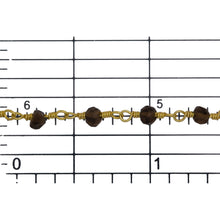 Load image into Gallery viewer, Brass Gold Plated 3.13mm Width by 2.26mm Length Natural Hand Cut Smoky Topaz Stone, Gem Stone Chain. Price per: 1 Inch.