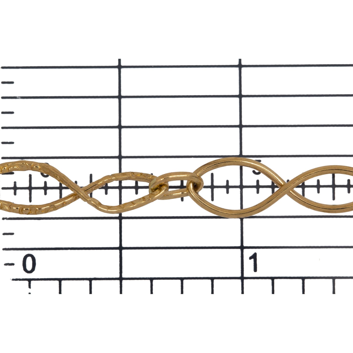 14kt Gold Filled 5.0mm Width by 20.0mm Length Textured and Smooth Figure 8 Links Connected to 4.5mm Width by 6.0mm Length Small Oval Link, Figure 8 Chain. Price per: 1 Foot.