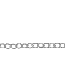 Load image into Gallery viewer, Chain by Foot. Sterling Silver 3.9mm Width by 4.8mm Length Cable Chain. Price per: 1 Foot.