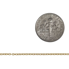 Load image into Gallery viewer, 14kt Gold Filled 1.1mm Width by 1.5mm Length Smooth Cable Chain. Price per: 1 Foot.