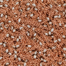 Load image into Gallery viewer, 14kt Gold Filled - Rose Gold 1.0mm Width by 1.9mm Length, Smooth Curb Chain with 1.9mm Silver Roundel Bead, 2 Tone Satellite Chain. Price per: 1 Foot.