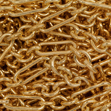 Load image into Gallery viewer, 14kt Gold Filled 3.5mm Width by 10.0mm Length Elongated Oval Link Followed by Three of 3.7mm Width by 4.5mm Length Small Oval Links, Long and Short Chain. Price per: 1 Foot.