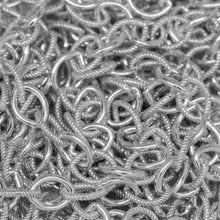 Load image into Gallery viewer, Sterling Silver 6.1mm Width by 8.1mm Length Twisted and Plain Wire Cable Chain. Price per: 1 Foot.