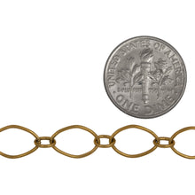 Load image into Gallery viewer, 14kt Gold Filled 7.0mm Width by 11.0mm Length, Larger Oval Link Connected to 3.4mm Width by 4.6mm Length Smaller Oval Link, Long and Short Chain. Price per: 1 Foot.