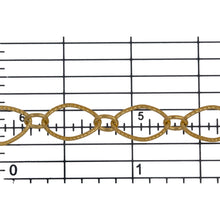 Load image into Gallery viewer, 14kt Gold Filled 7.10mm Width by 11.28mm Length Large Oval Link connected to Two of 3.53mm Width by 4.70mm Length Small Oval Links, Long and Short Chain. Price per: 1 Foot.