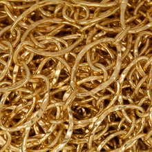 Load image into Gallery viewer, 14kt Gold Filled 7.0mm Width by 11.0mm Length, Larger Hammered Oval Link Connected to 3.4mm Width by 4.6mm Length Smaller Smooth Oval Link, Long and Short Chain. Price per: 1 Foot.