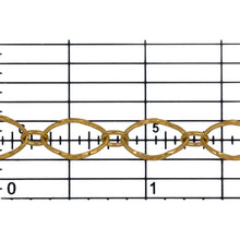 Load image into Gallery viewer, 14kt Gold Filled 7.0mm Width by 11.0mm Length, Larger Hammered Oval Link Connected to 3.4mm Width by 4.6mm Length Smaller Smooth Oval Link, Long and Short Chain. Price per: 1 Foot.