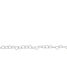 Load image into Gallery viewer, Chain by Foot. Sterling Silver 3.0mm Width by 3.8mm Length, Heart Chain. Price per: 1 Foot.