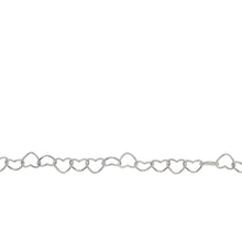 Load image into Gallery viewer, Chain by Foot. Sterling Silver 3.6mm by 4.8mm Heart Chain. Price per: 1 Foot.