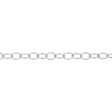 Load image into Gallery viewer, Sterling Silver 2.11mm Width by 3.00mm Length, Smooth Cable Chain. Price per: 1 Foot.