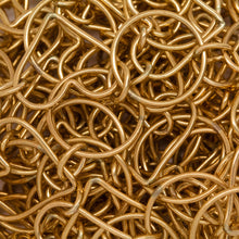 Load image into Gallery viewer, 14kt Gold Filled Two of 4.42mm Width by 5.94mm Length Smooth Oval Links connected to 13.74mm Width / Length Smooth Circle Link and 13.81mm Width by 15.50mm Length Heart Link, Fancy Chain. Price per: 1 Foot.