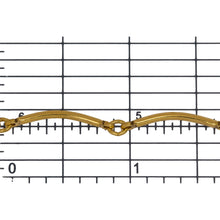 Load image into Gallery viewer, 14kt Gold Filled 1.5mm Width by 20.4mm Length Curved Bar Connected to 3.2mm Width by 3.9mm Length Smooth Oval Link, Bar Chain. Price per: 1 Foot.
