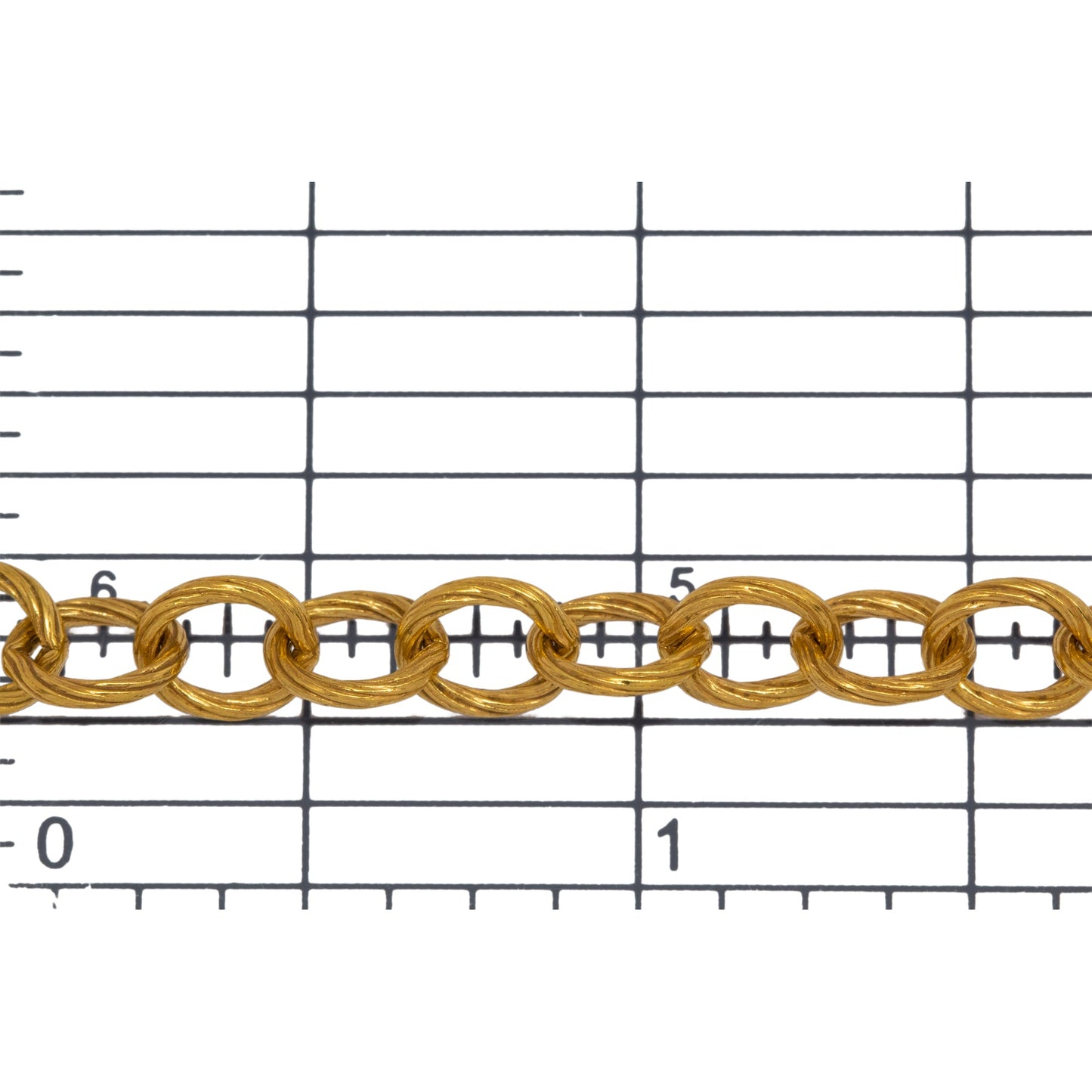 14kt Gold Filled 5.8mm Width by 7.0mm Length Twisted Wire Cable Chain. Price per: 1 Foot.