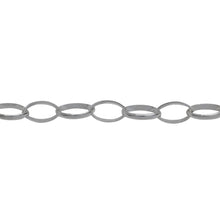 Load image into Gallery viewer, Chain by Foot. Sterling Silver 5.0mm Width by 7.0mm Length, Oval Rolo Chain. Price per: 1 Foot.