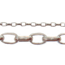 Load image into Gallery viewer, Sterling Silver 1.68mm Width by 2.60mm Length, Oval Rolo Chain. Price per: 1 Foot.