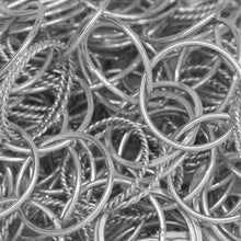 Load image into Gallery viewer, Sterling Silver Three of 16.0mm Width / Length Smooth Circle Links Connected Alternately to 16.0mm Width / Length Double Flat Links And 16.0mm Width / Length Double Twisted Links, Circle Chain. Price per: 1 Foot.