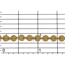 Load image into Gallery viewer, 14kt Gold Filled 4.2mm Width / Length Disc Connected to 2.7mm Width / Length Closed Ring, Disc Chain. Price per: 1 Foot