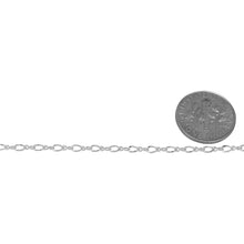 Load image into Gallery viewer, Sterling Silver 1.5mm by 4.0mm Figure 8 Link With 2.4mm by 4.0mm Flat Oval Curb Link, Figure 8 Chain. Price per: 1 Foot.