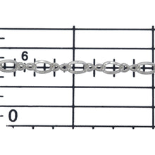 Load image into Gallery viewer, Sterling Silver 1.5mm by 4.0mm Figure 8 Link With 2.4mm by 4.0mm Flat Oval Curb Link, Figure 8 Chain. Price per: 1 Foot.
