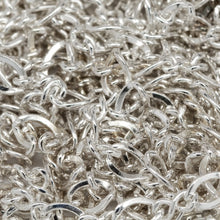 Load image into Gallery viewer, Sterling Silver 2.2mm Width by 5.1mm Length Figure 8 Link Connected to 3.5mm Width by 5.1mm Length Flat Oval Curb Link, Figure 8 Chain. Price per: 1 Foot.