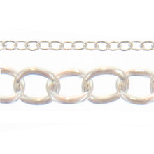 Load image into Gallery viewer, Sterling Silver 1.32mm Width by 1.76mm Length, Smooth Cable Chain. Price per: 1 Foot.